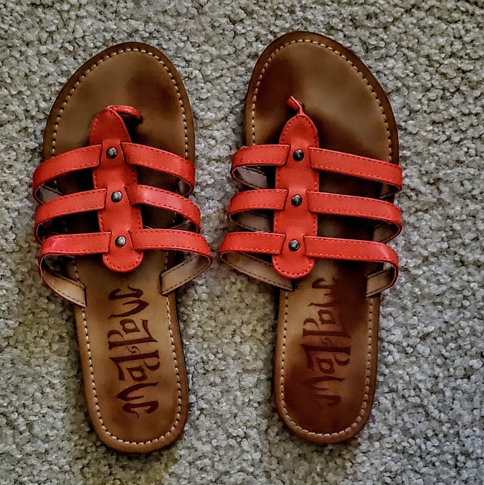 Orange Gladiator Sandals